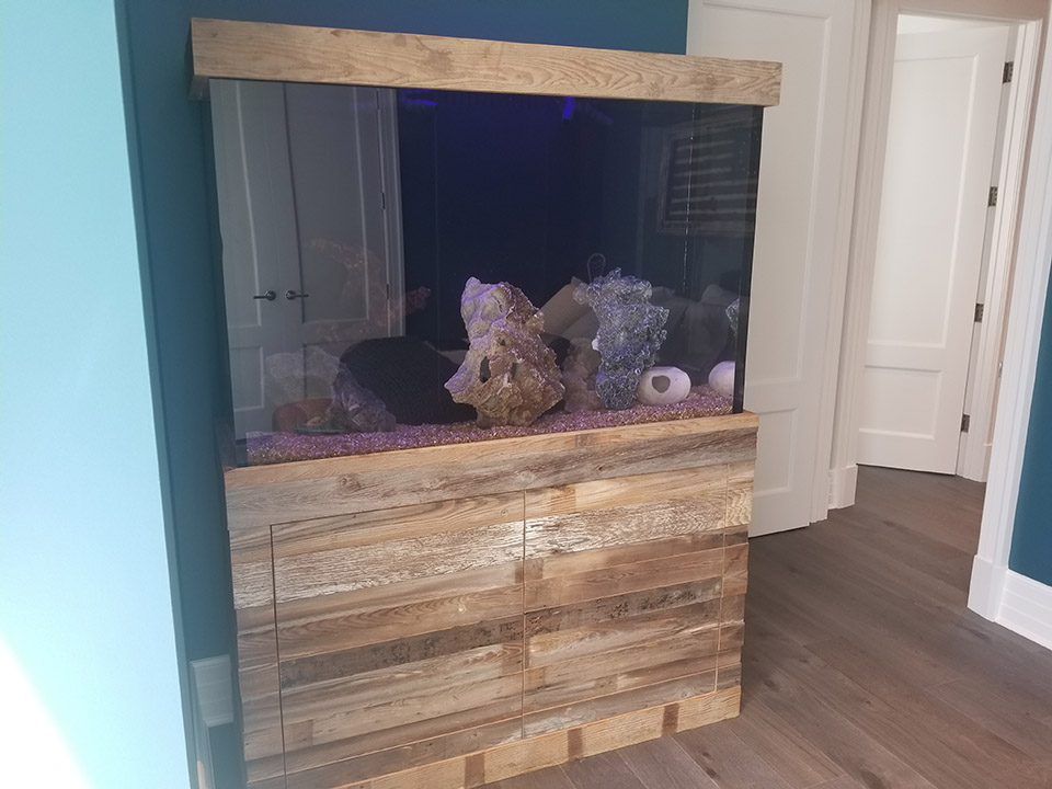 Reclaimed Custom Cabinetry Aquarium